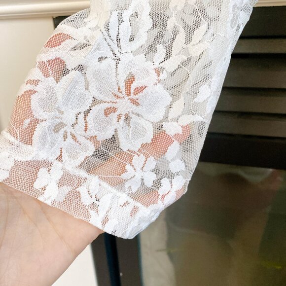 Women's White Navy Lace Chiffon Mini Dress Prom Fit and Flare Dresses - Picture 10 of 11